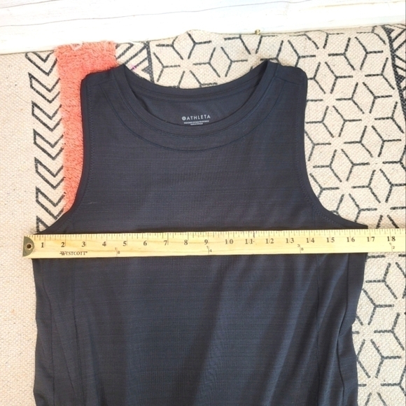 ATHLETA SLEEVELESS TANK DRESS IN BLACK, W POCKETS, SZ XS - Picture 9 of 10